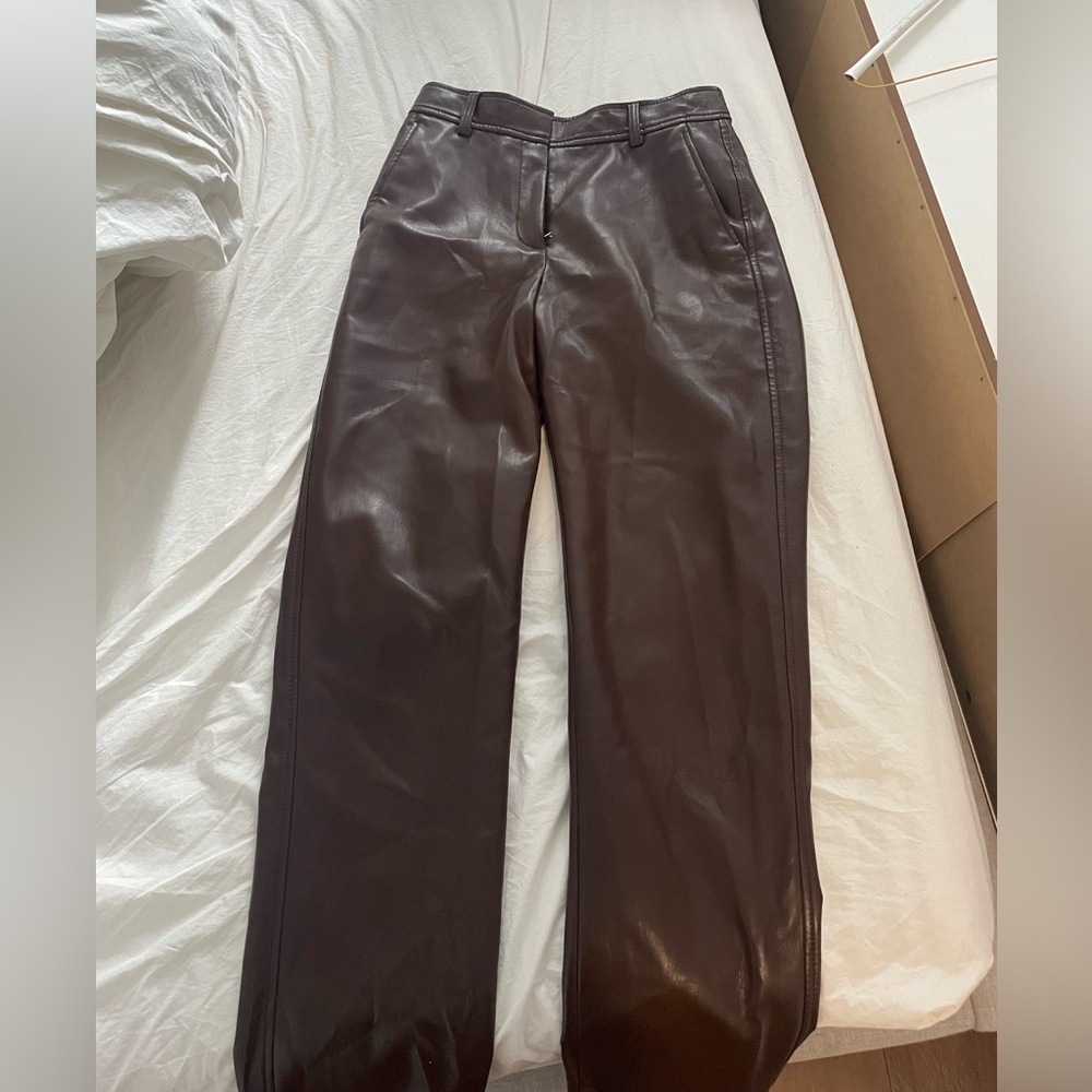 Babton brown leather pants size 4